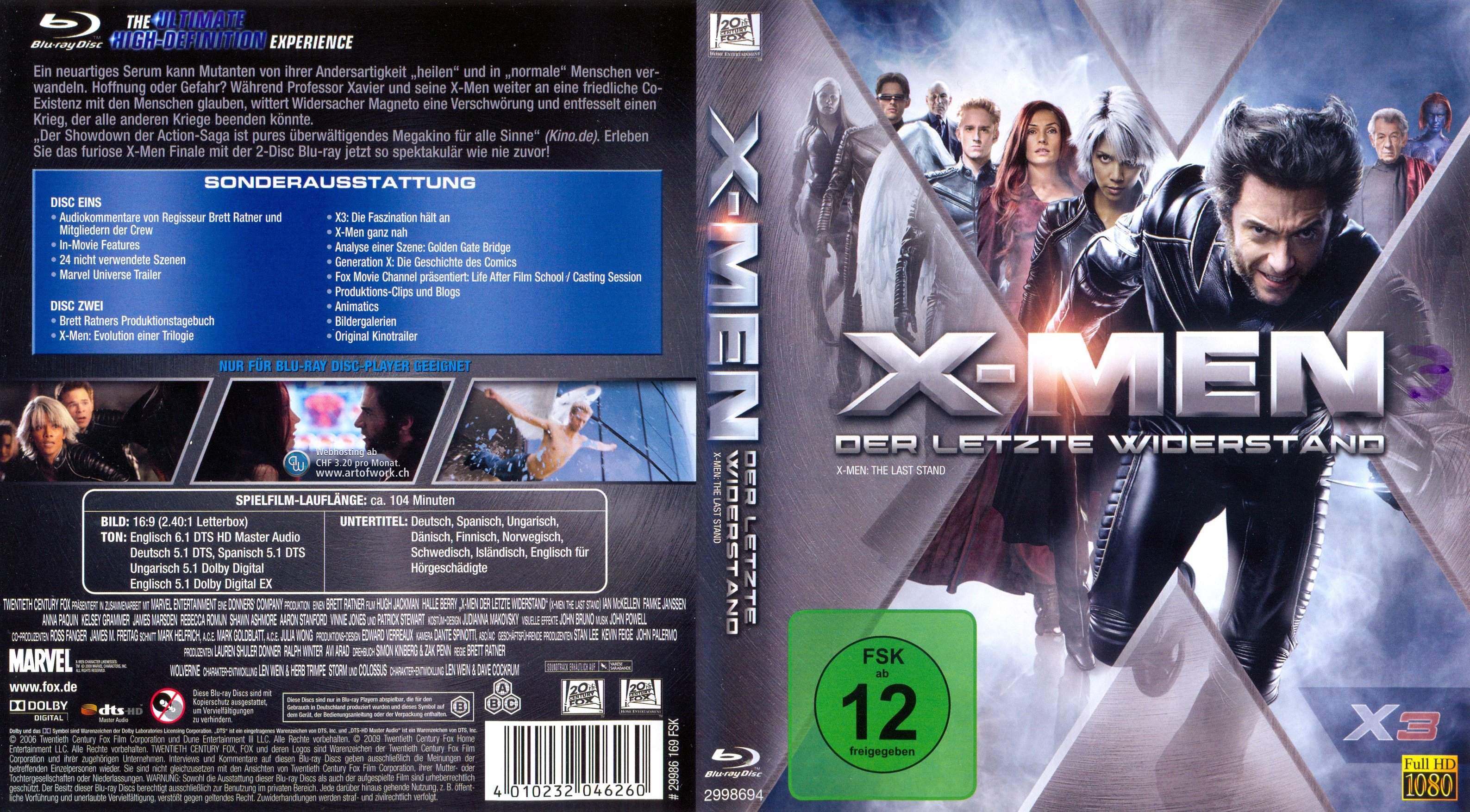 X Men 3 Der letzte Widerstand The Last Stand BluRay