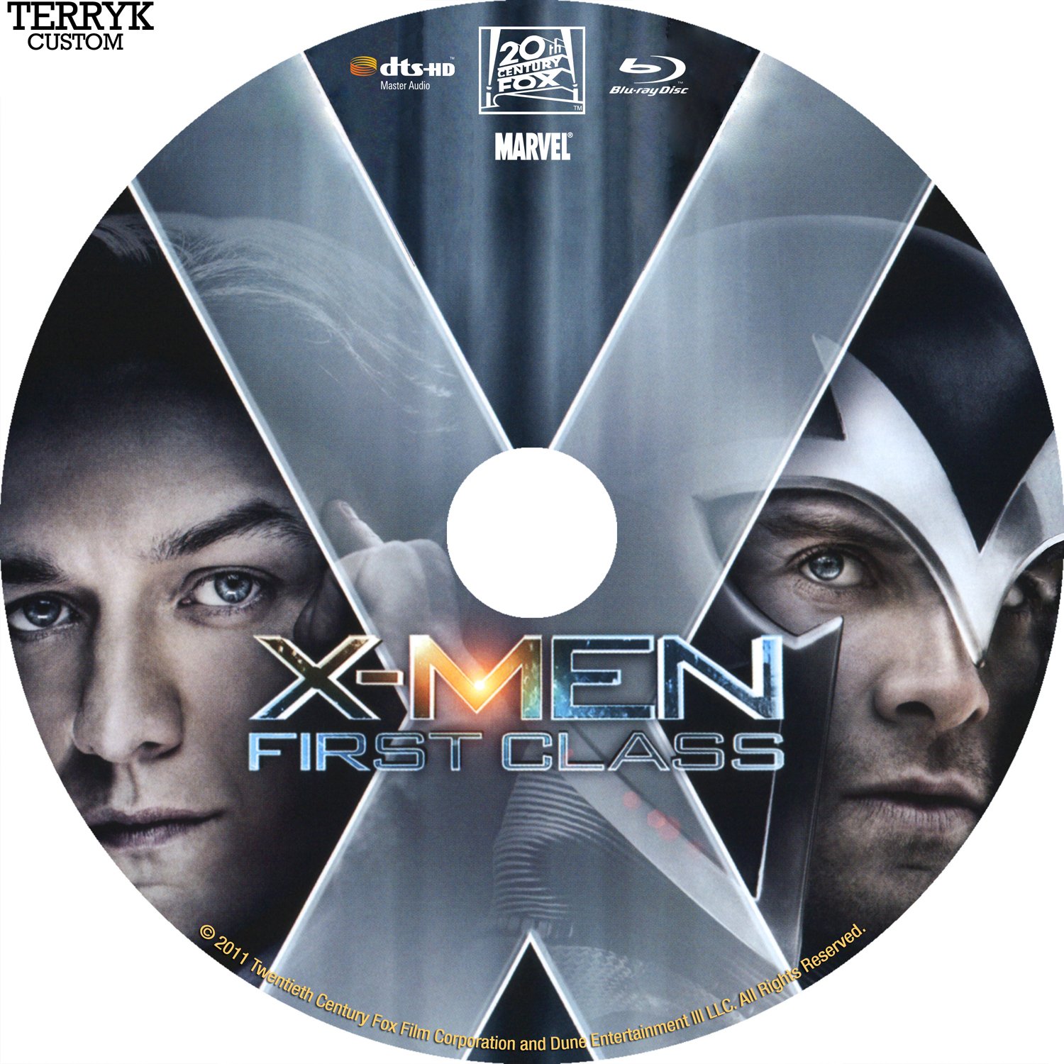 X Men First Class 2011   DVD Label
