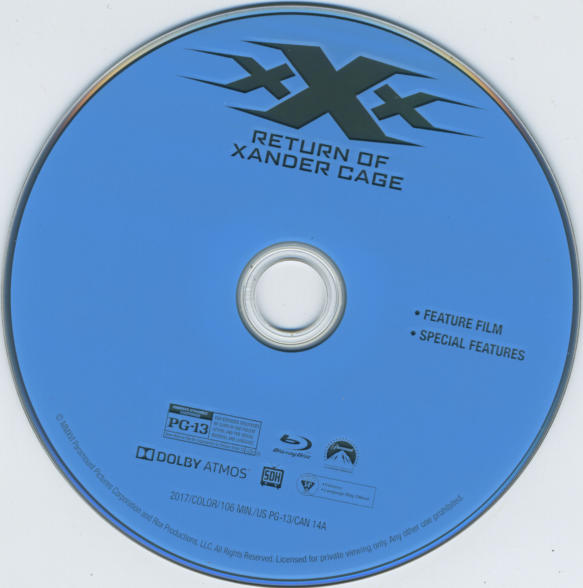 XXX Return Of Xander Cage 2017  labels