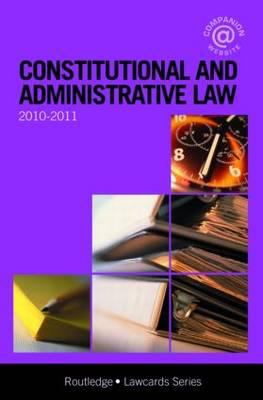 Constitutional and Administrative Law Routledge Chapman 