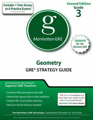 Geometry GRE Preparation Guide 2nd Edition Manhattan Gre Prep 