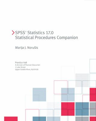 SPSS 17 0 Statistical Procedures Companion 