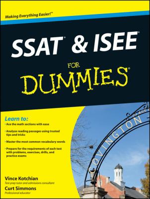 SSAT ISEE for Dummies Simmons Curt 