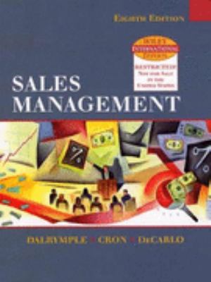 Sales Management Dalrymple Douglas 