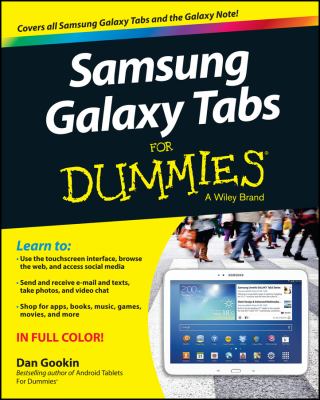Samsung Galaxy Tabs For Dummies Gookin Dan 