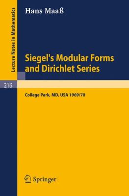 Siegel s Modular Forms and Dirichlet Series 