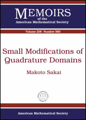 Small Modifications of Quadrature Domains Sakai Makoto 