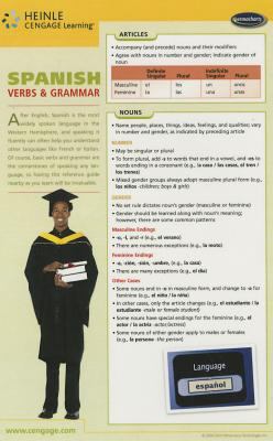 Spanish Grammar Chart Permacharts 