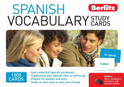 Spanish Vocabulary Study Cards Berlitz 