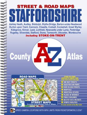 Staffordshire County Atlas Geographers A Z Map 