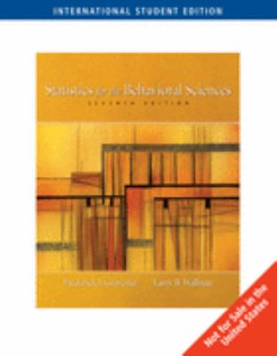 Statistics for the Behavioural Sciences Frederick J 