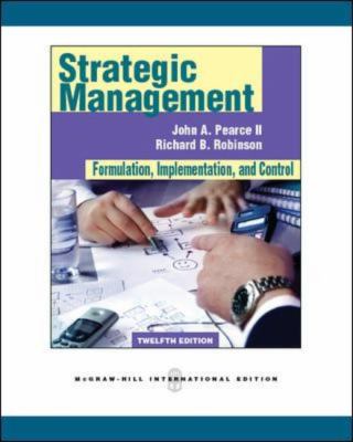 Strategic Management Pearce John A 