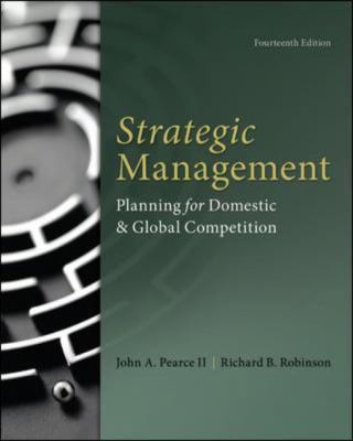 Strategic Management Pearce John A 