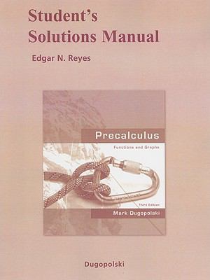 Student s Solutions Manual for Precalculus 