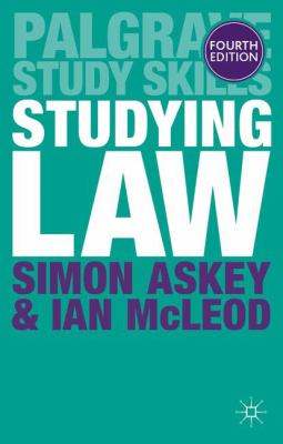 Studying Law Palgrave Study Skills Askey Simon 