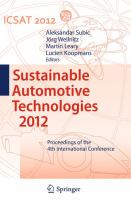 Sustainable Automotive Technologies 2012 Subic Aleksandar 