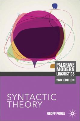 Syntactic Theory Poole Geoffrey 