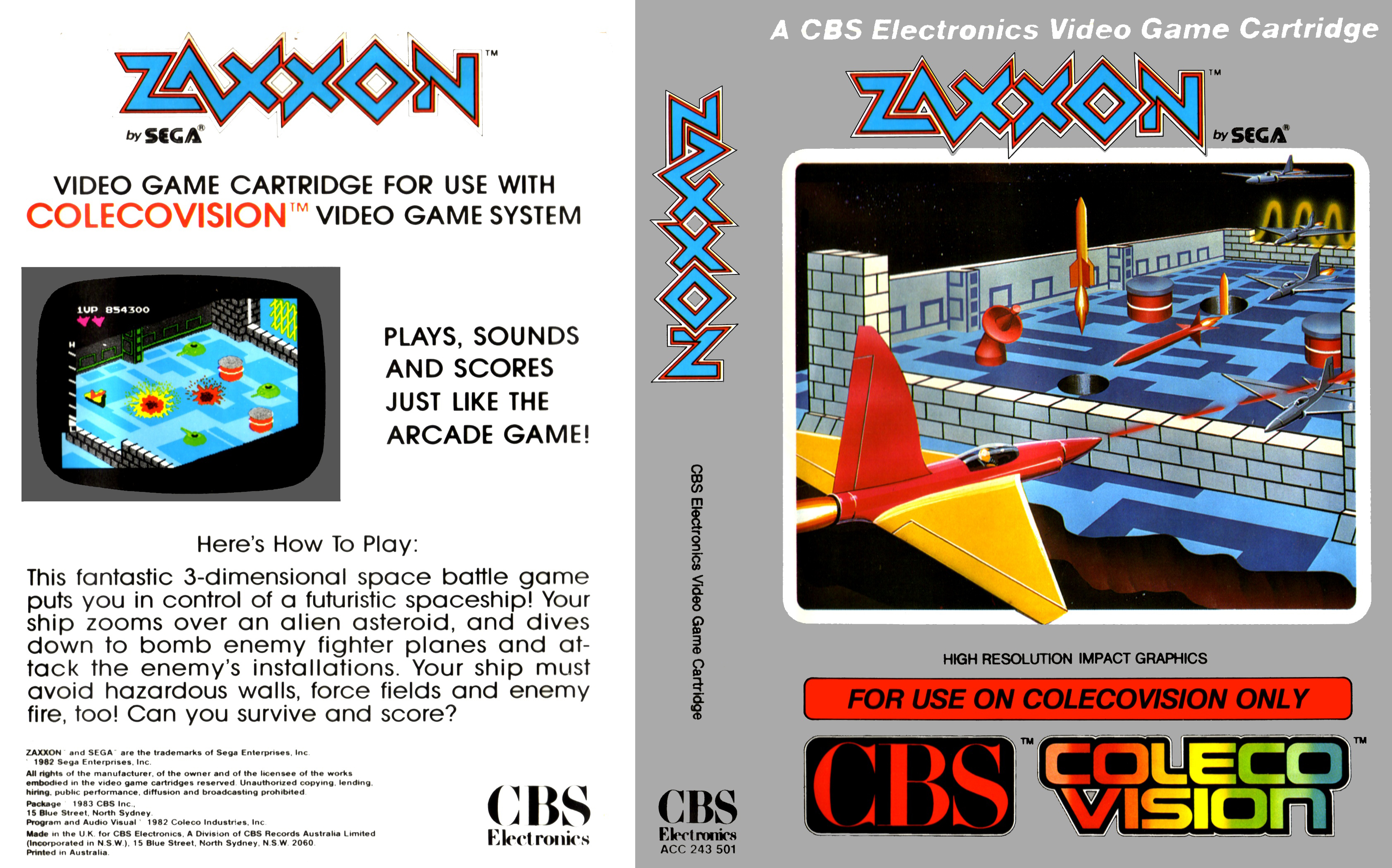 zaxxon colecovision