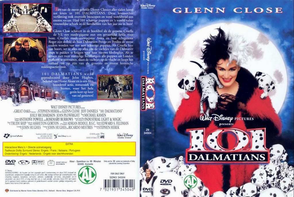 101 Dalmatians Dvd Nl Dvd Covers Cover Century Over 500 000