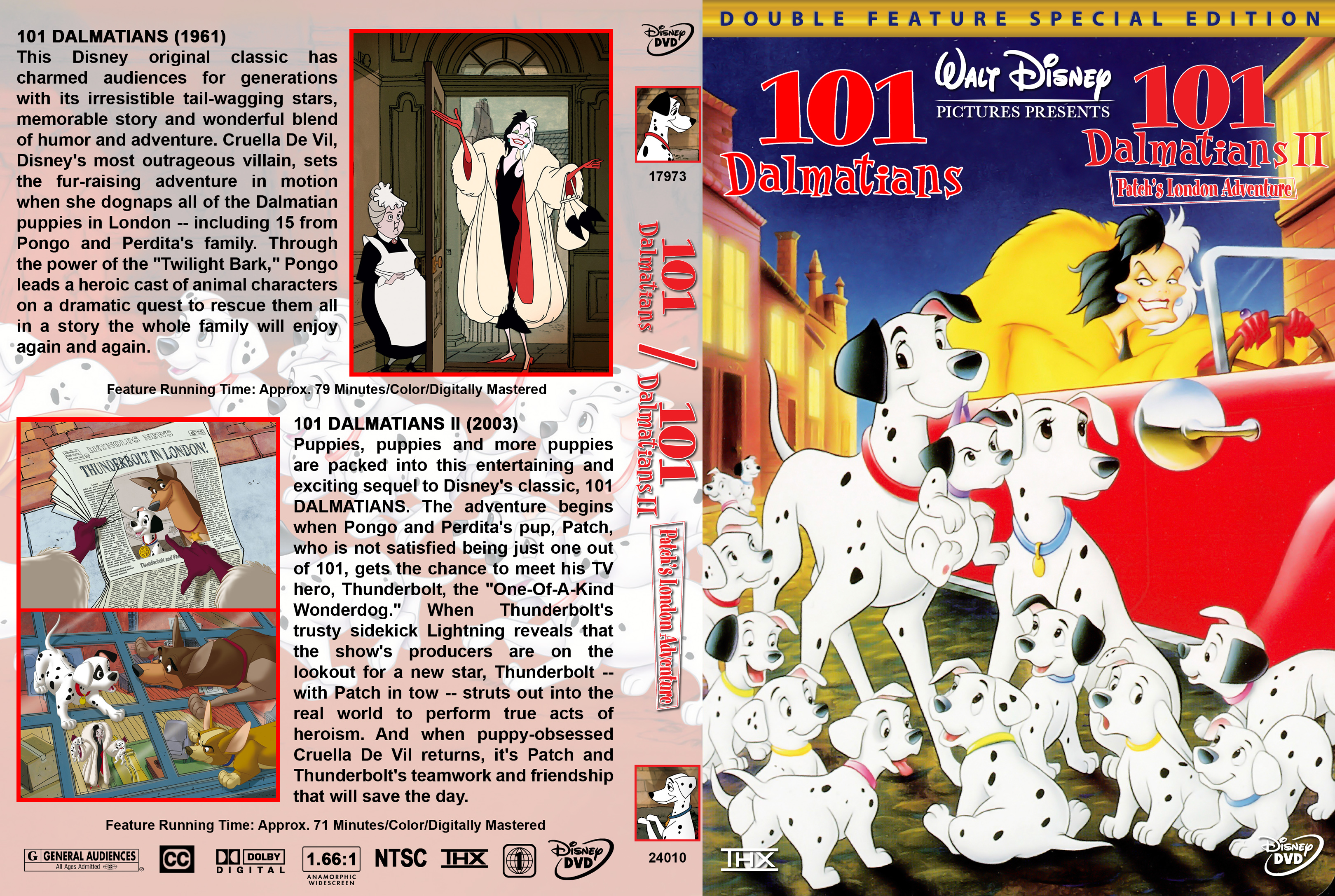 101 Dalmatians Double Dvd Covers Cover Century Over 500 000