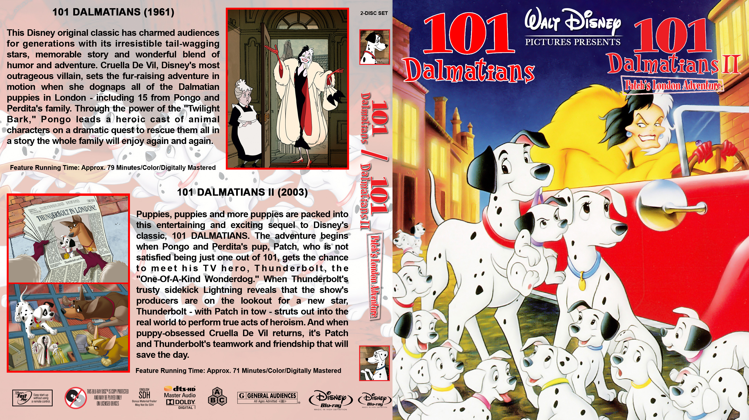 101 Dalmatians Double Br Dvd Covers Cover Century Over