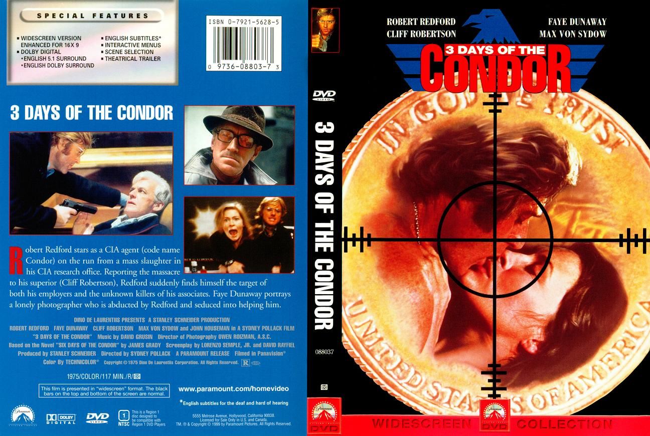 3 Days Of The Condor DVD US | DVD Covers | Cover Century