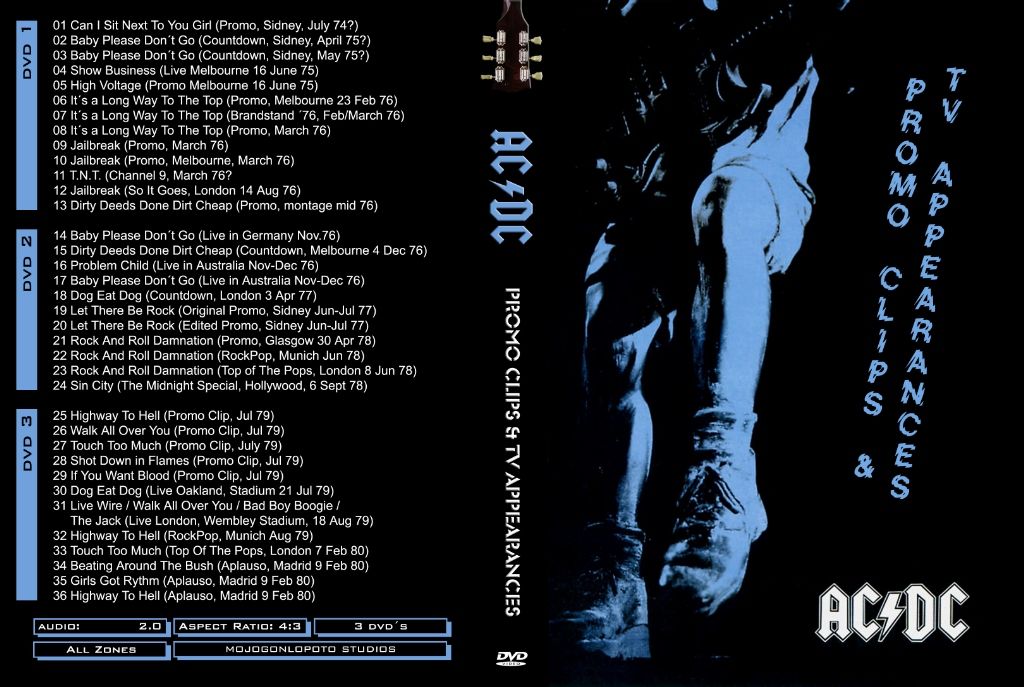 Acdc Promo Clips and Tv Appearances Vol. 01 DVD US | DVD Covers | Cover ...