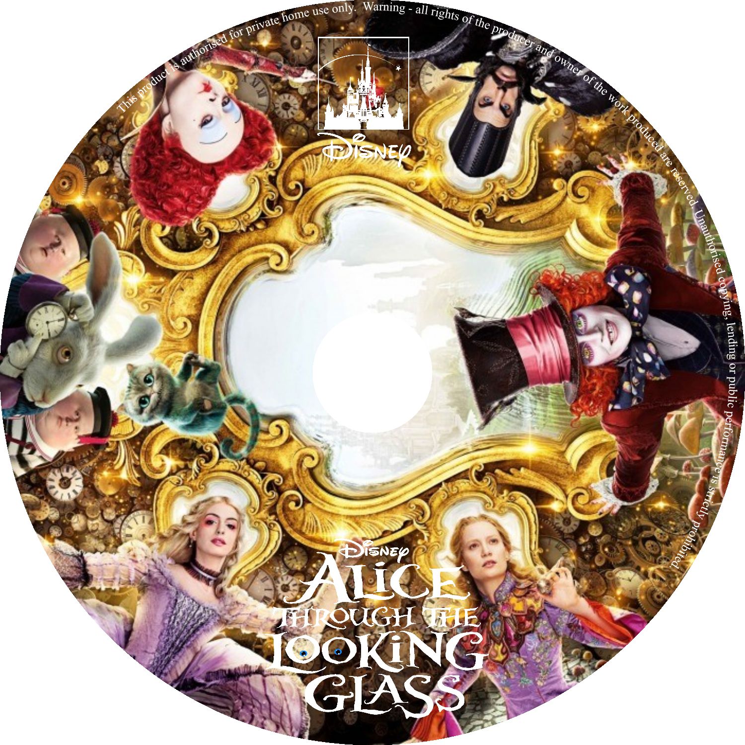 Alice Through the Looking Glass 2016 R0 Cover label | DVD Covers ...