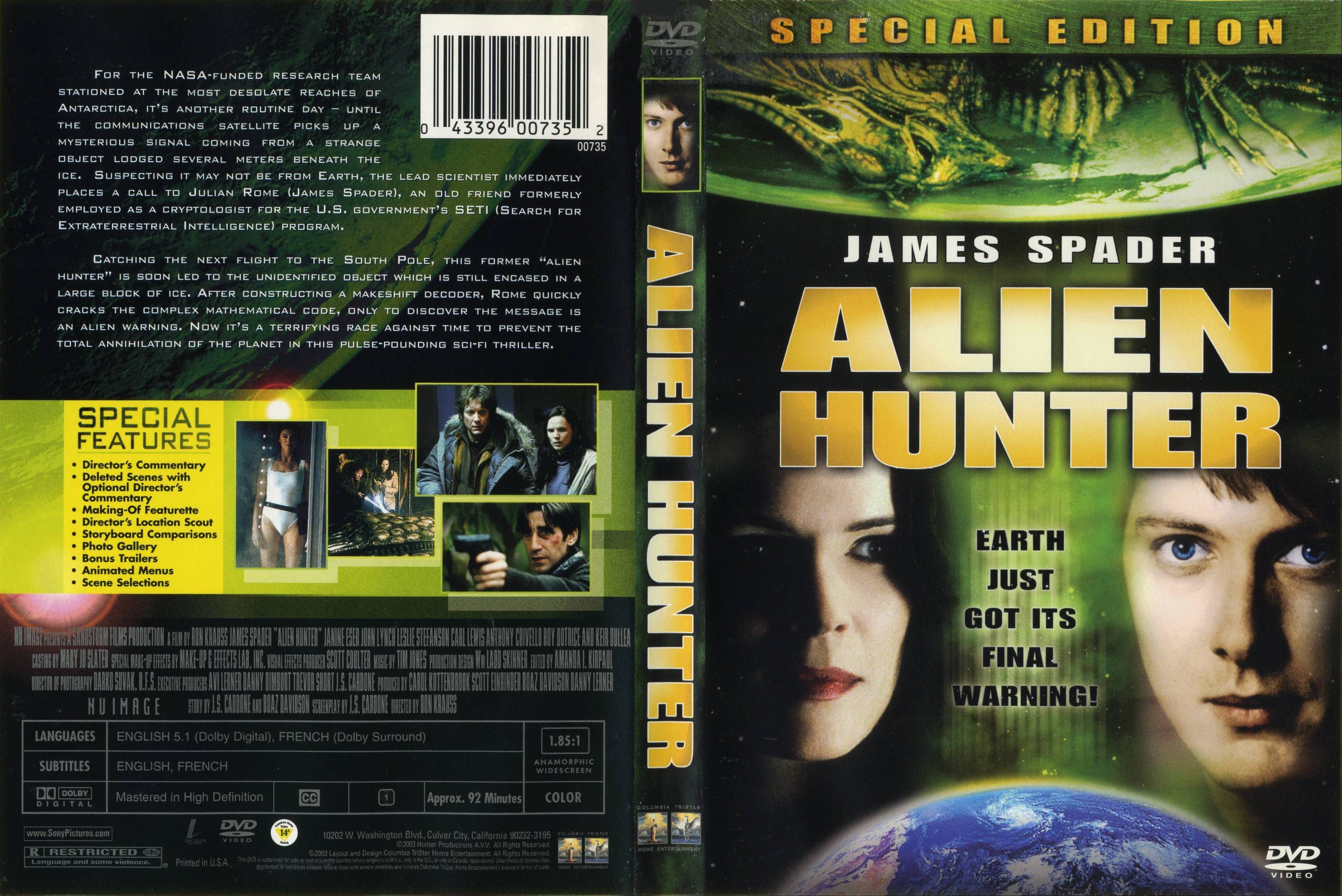 Alien Hunter Dvd Us Dvd Covers Cover Century Over 500 000 Album Art Covers For Free