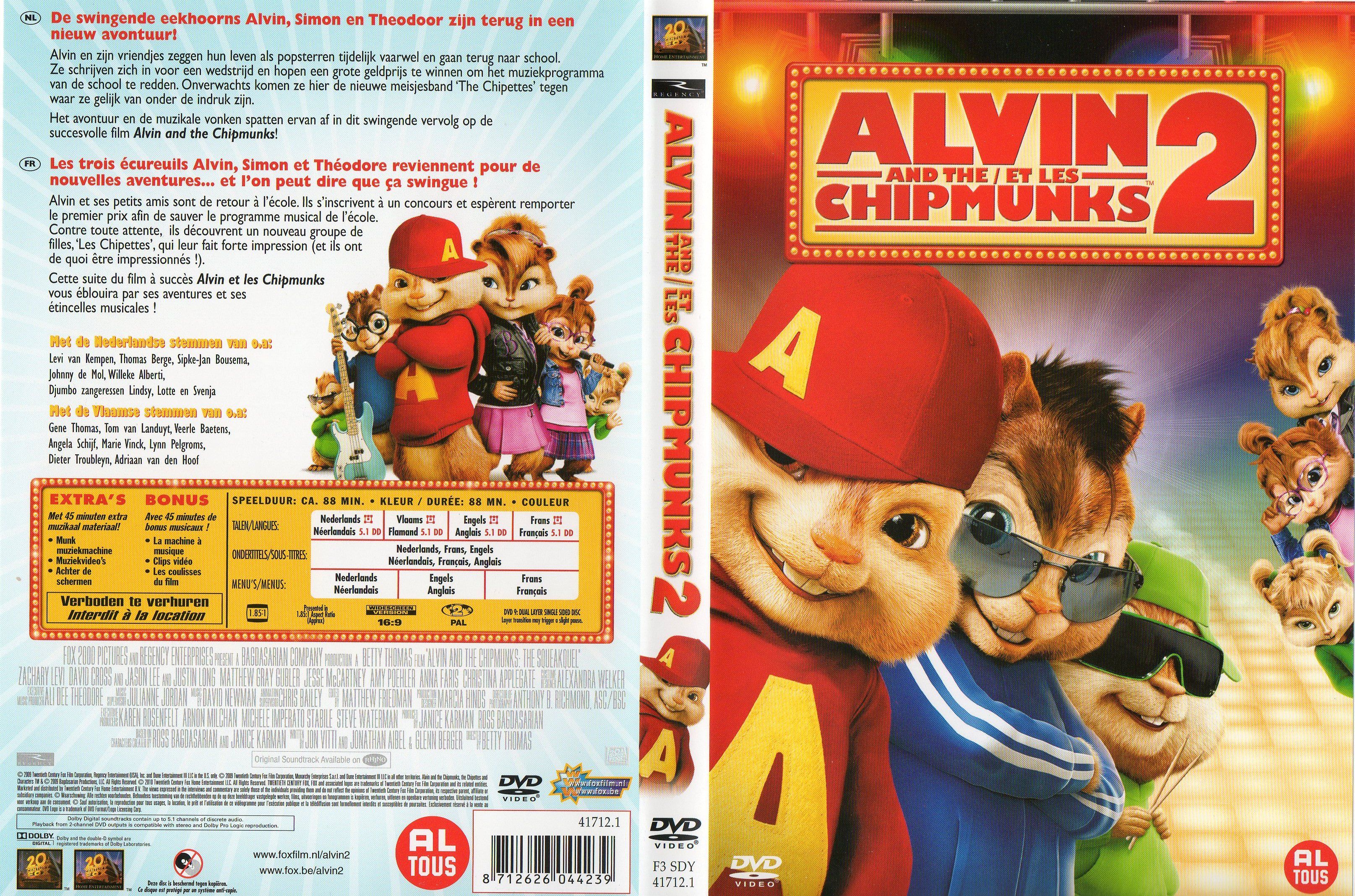 Alvin and The Chimpmunks 2 DVD NL.