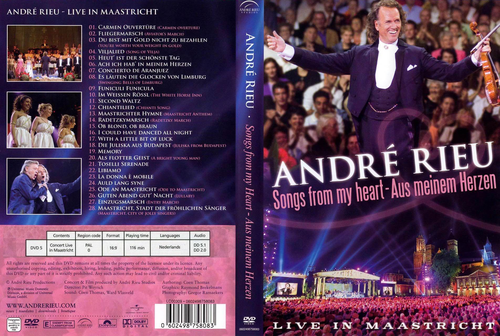 Andre Rieu Live In Maastricht DVD NL DVD Covers Cover Century 