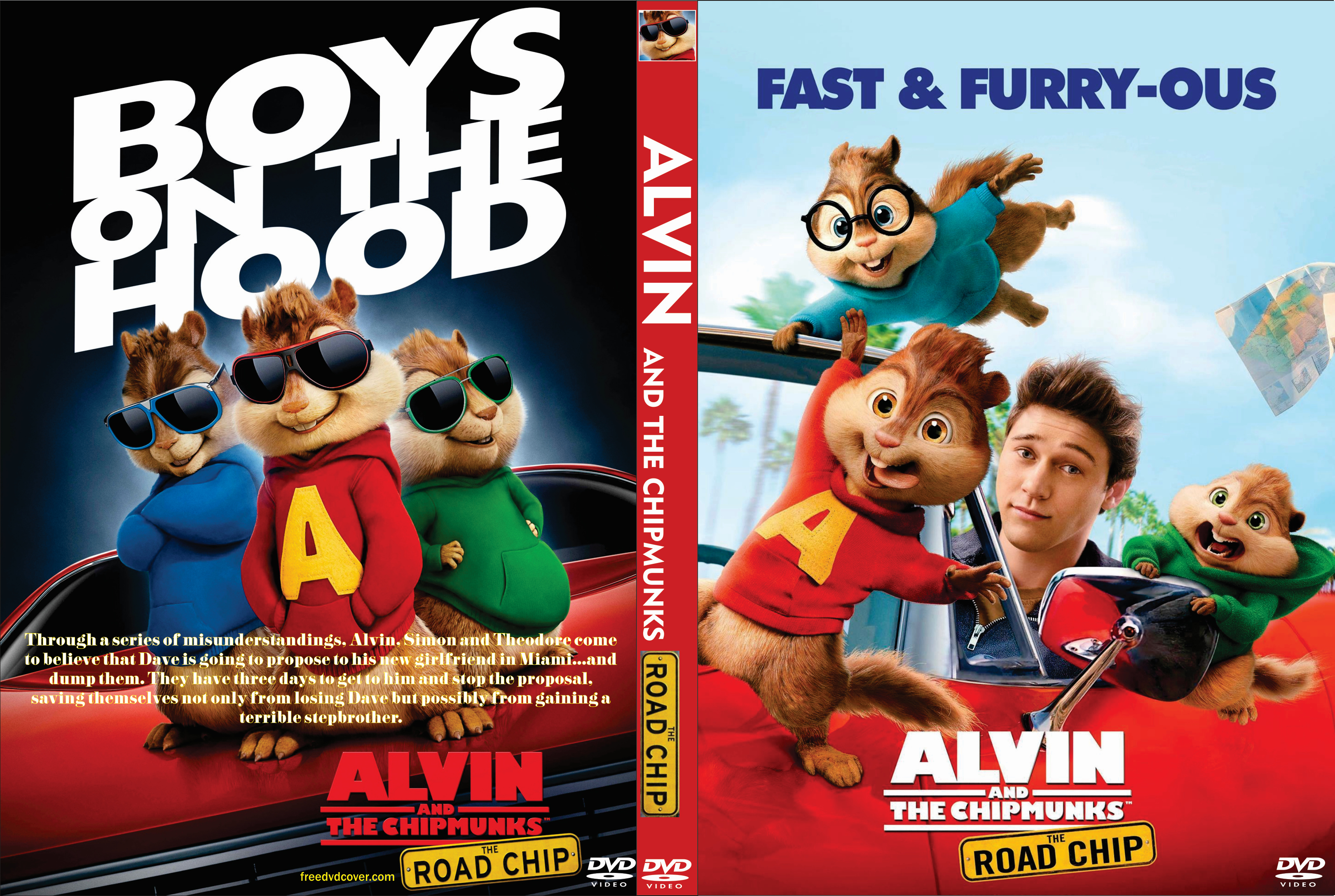 alvin and the chipmunks the road chip 2015 custom front.