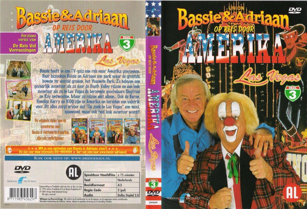 Bassie En Adriaan Op Reis Door Amerika 3 DVD NL | DVD Covers | Cover