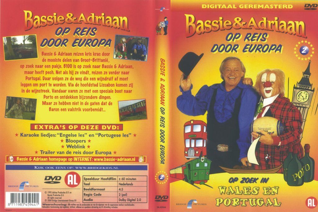 Bassie En Adriaan Op Reis Door Europa 2 DVD NL | DVD Covers | Cover