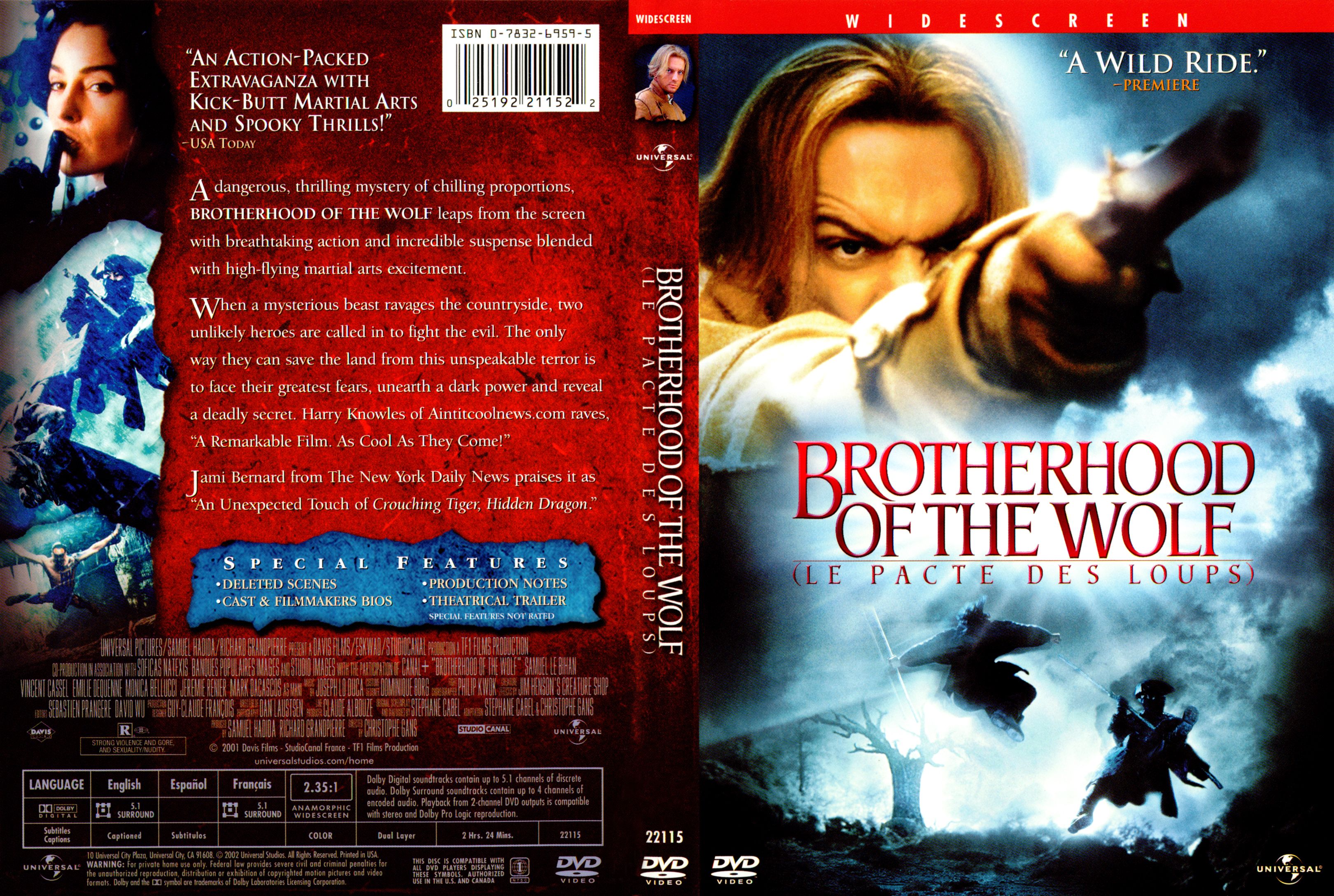 Brotherhood Of The Wolf R1 English Scan Na Na Misc Dvd2 | DVD Covers