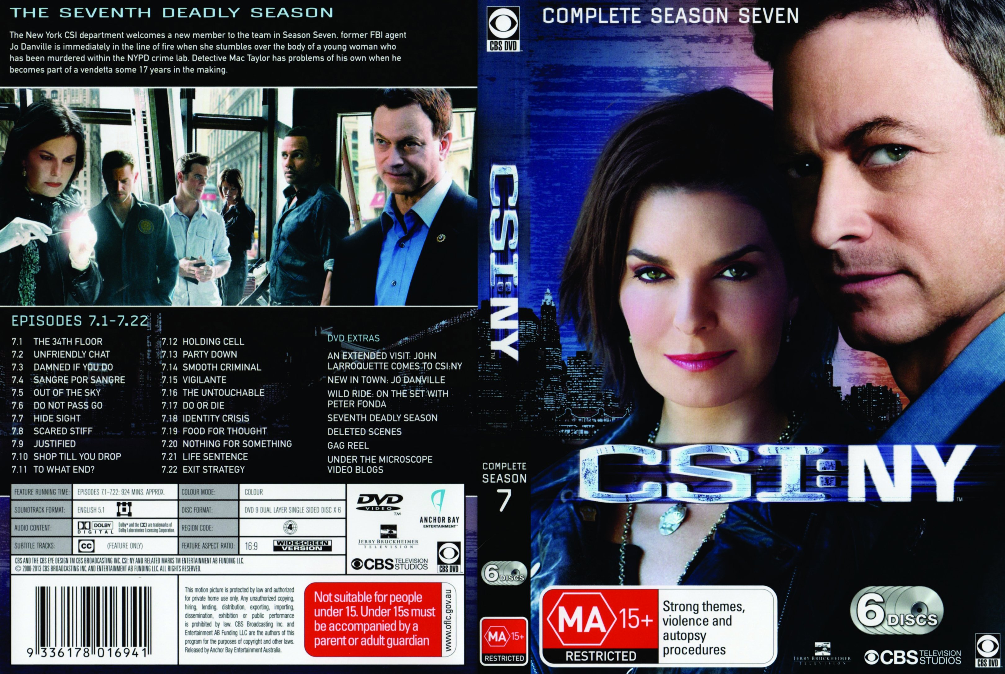 CSI NY Complete Season 7 2010 2011 R4