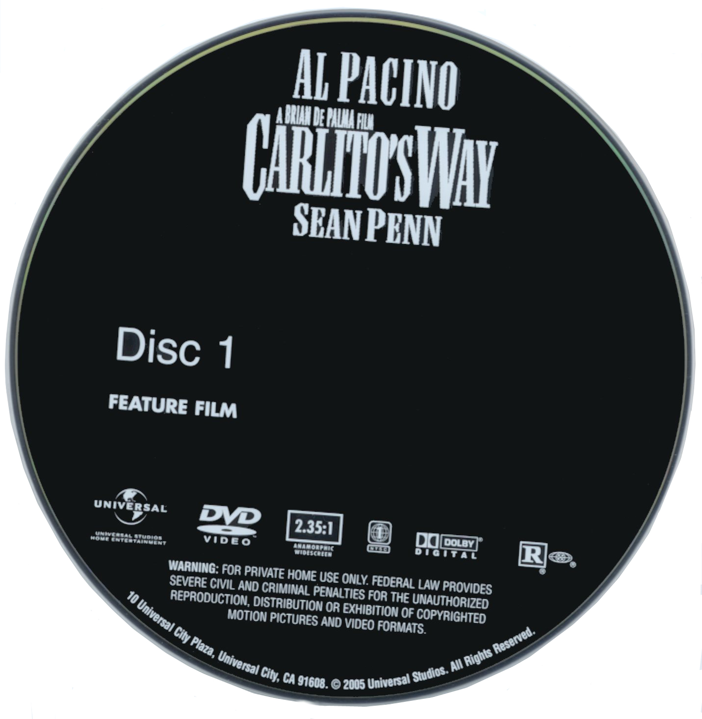 Carlitos Way 1993 R1 Disc 