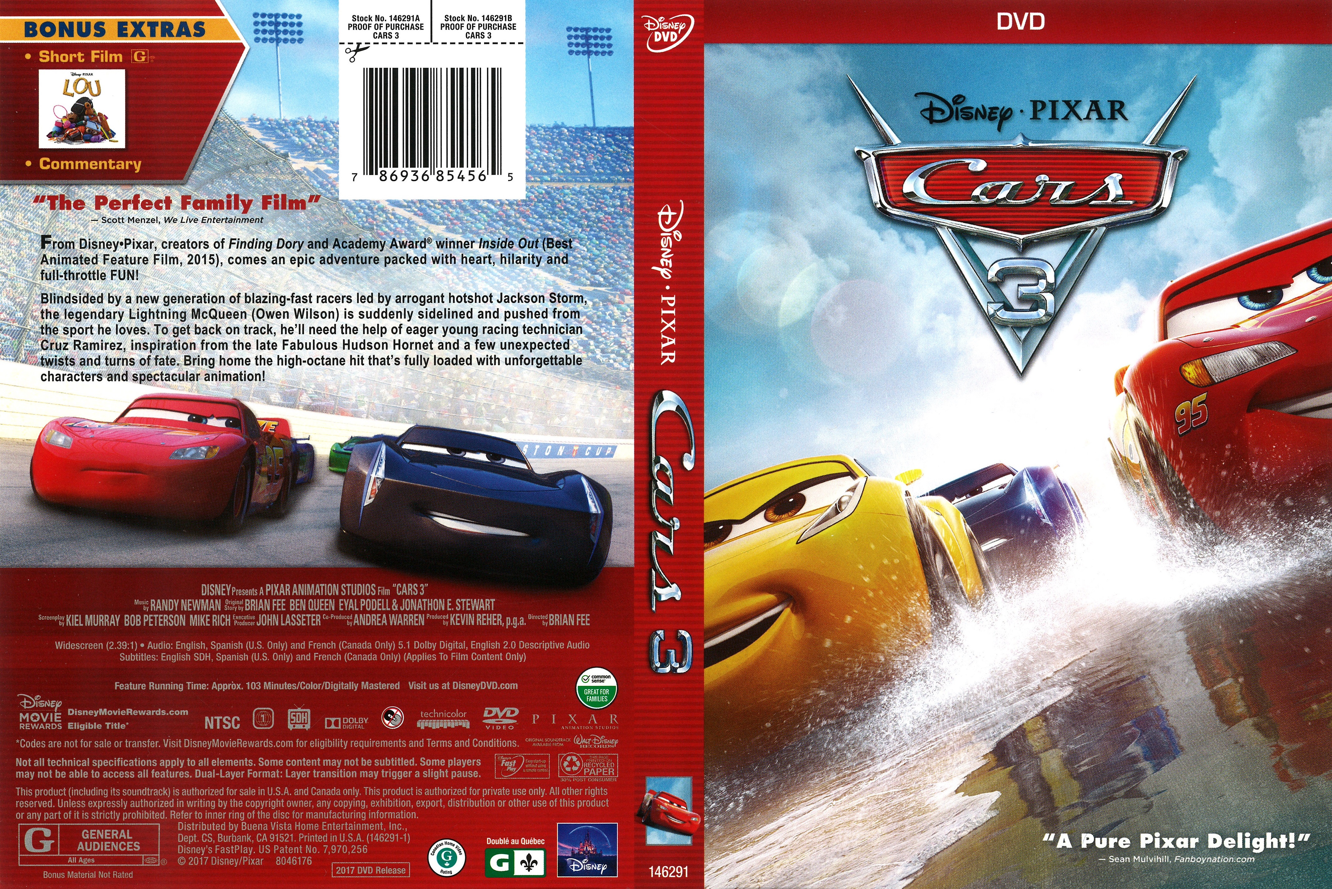 cars 3 2017  front  dvd covers  cover century  over