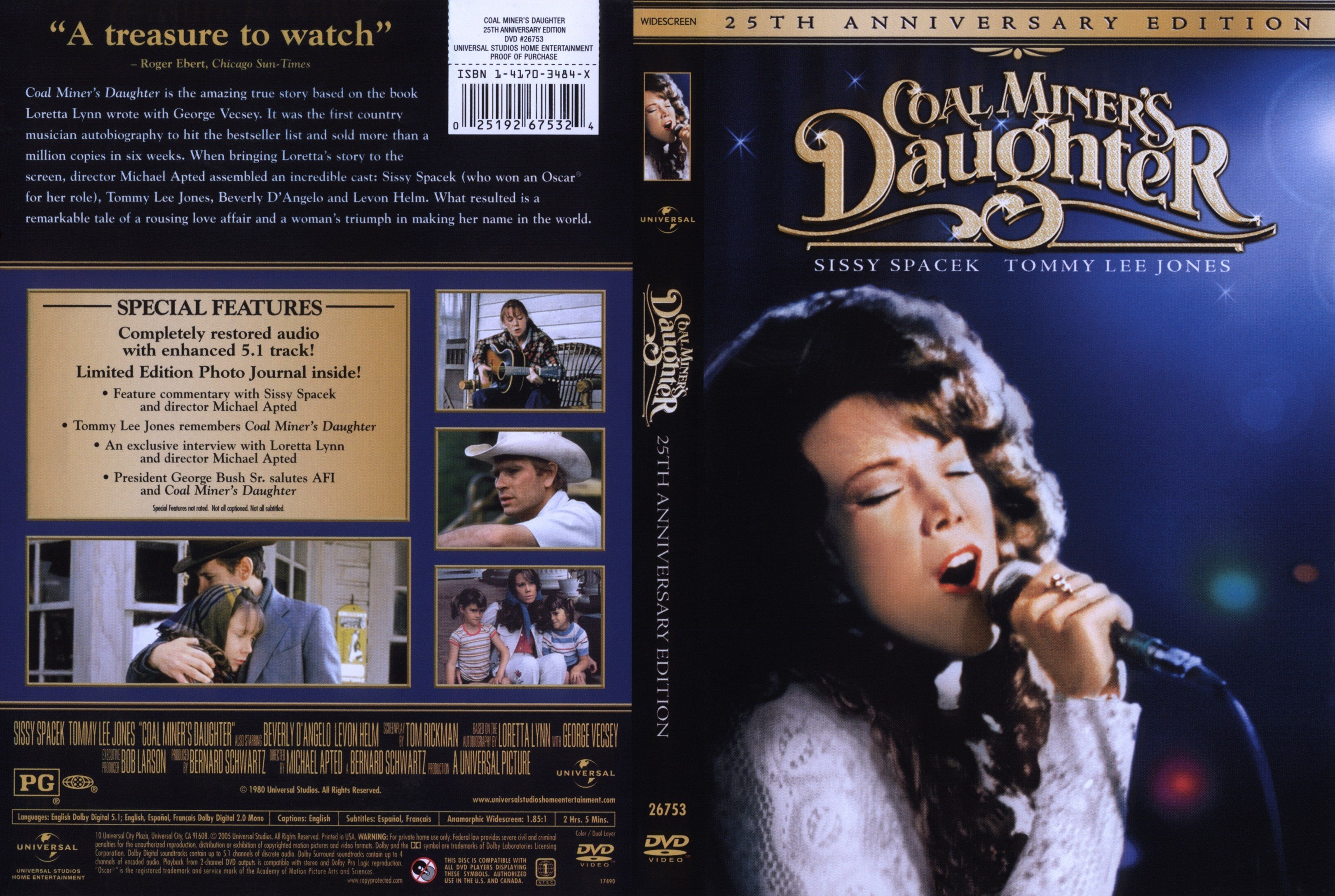Coal Miners Daughter 25th Anniversary Edition 1980 Dvd Cover.jpg.