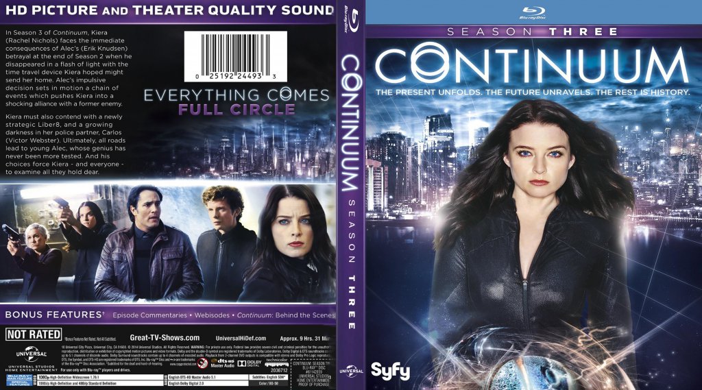 Continuum Season 3 Blu ray 