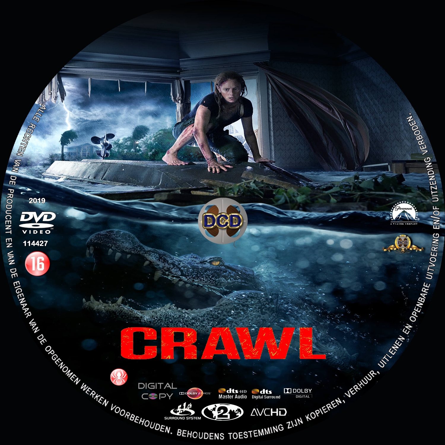 crawl (2019) DVD Cover CD