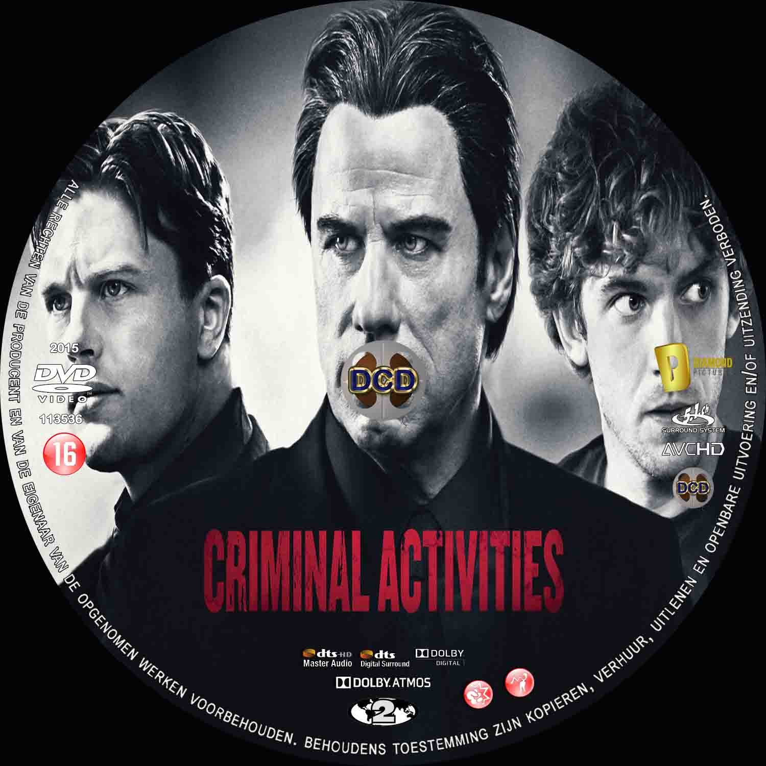 criminal activities (2015) DVD Cover CD