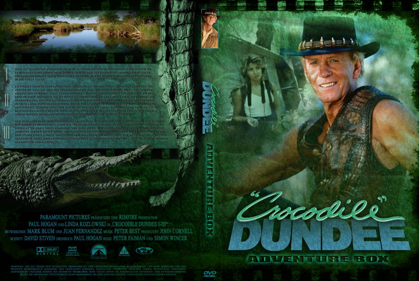 Крокодил данди 2 3. Крокодил Данди 1986 Постер. Crocodile Dundee Blu ray. Крокодил Данди (1986) DVD Cover. Крокодил Данди 2 обложка DVD диск.