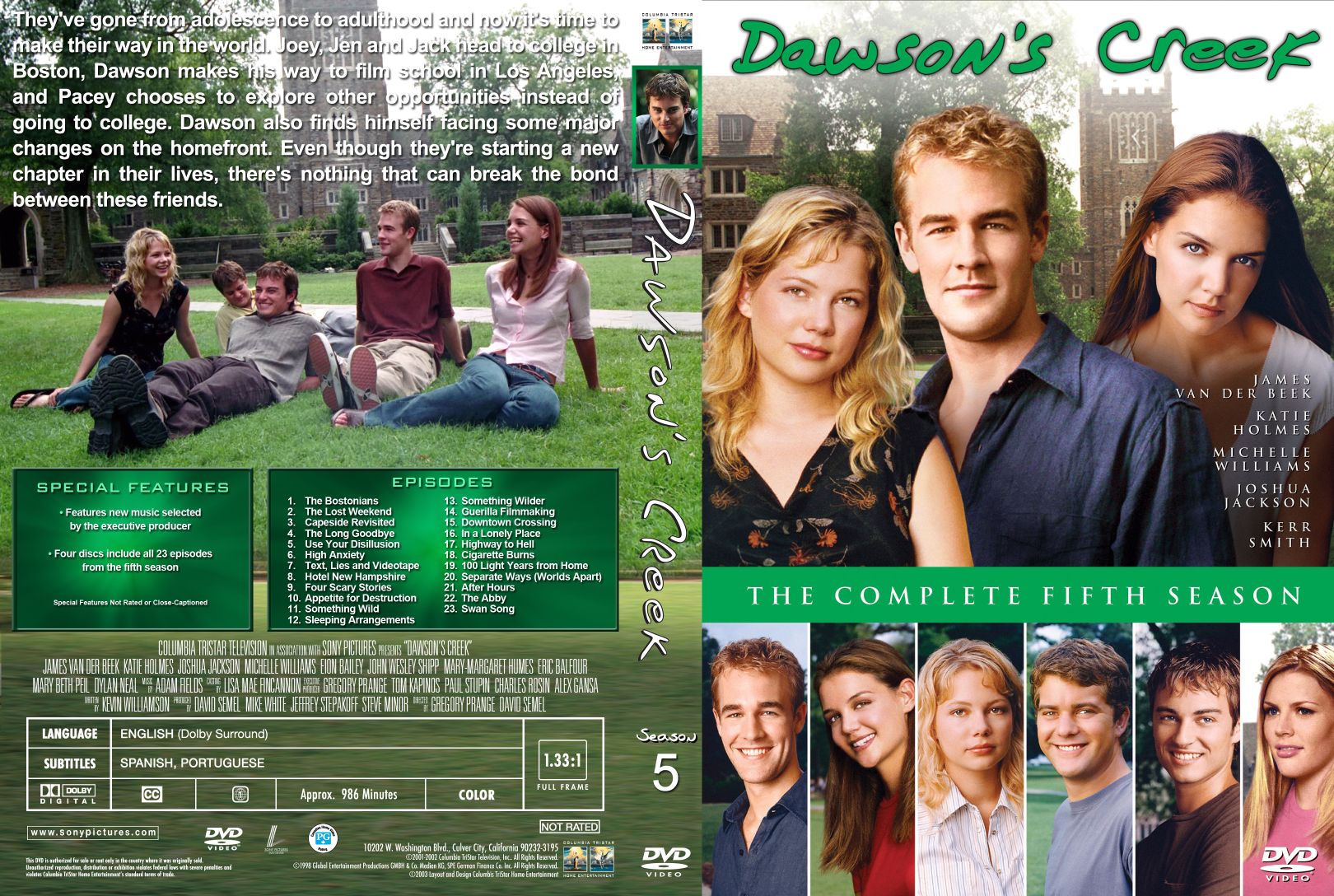 Dawsons Creek Season 5 DVD.