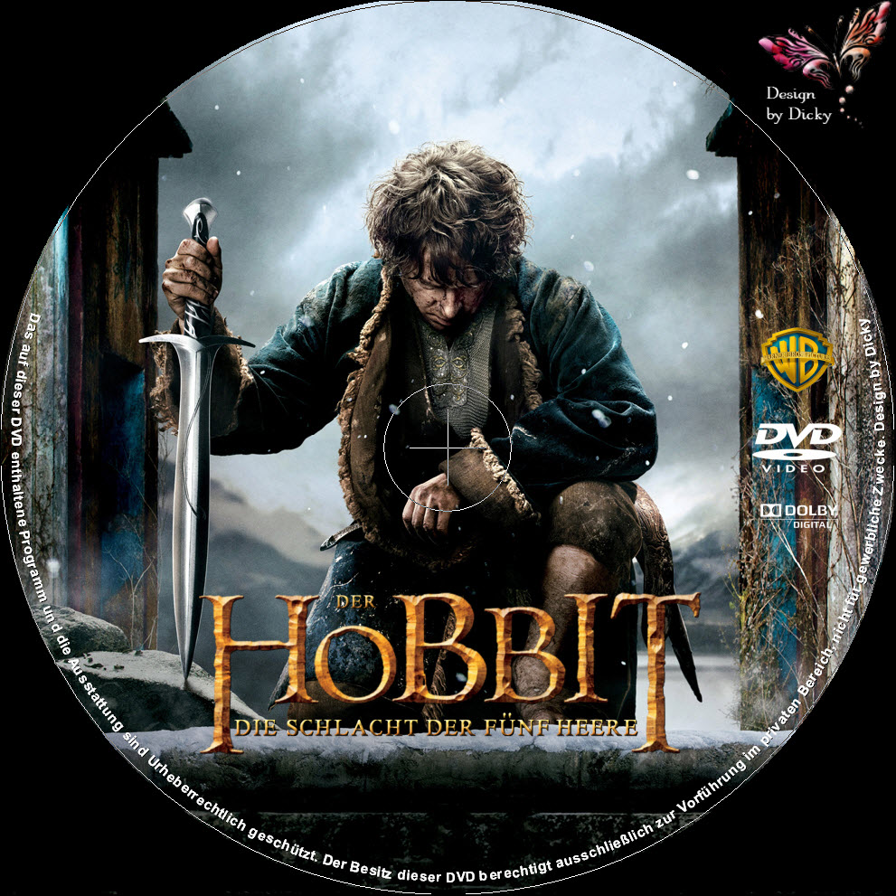 Der Hobbit Die Schlacht Der Fünf Heere Dvd Media Markt Der Hobbit 3 Die Schlacht der funf Heere 2014 Label | DVD Covers
