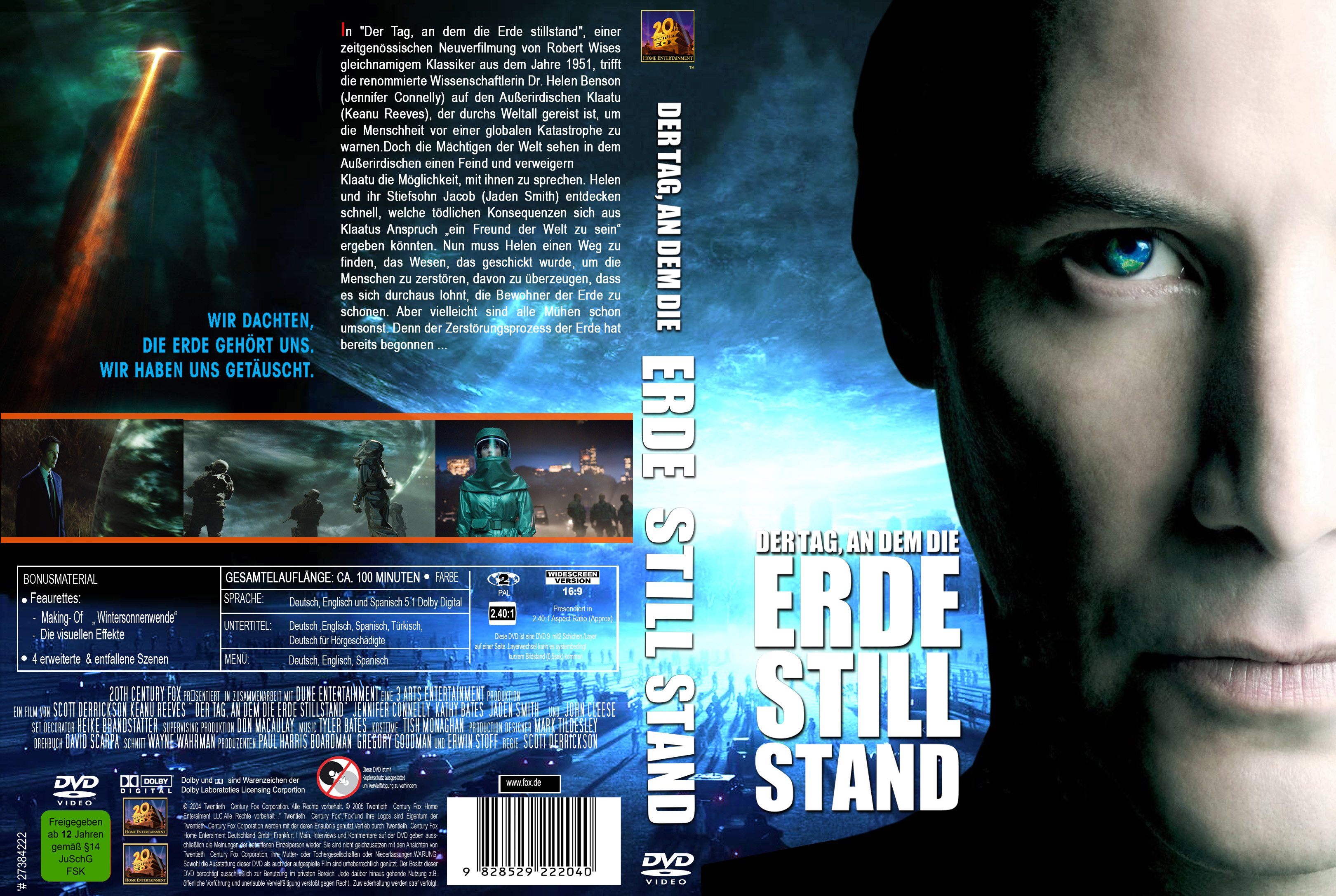 Der Tag An Dem Die Erde Stillstand Soundtrack Der Tag an dem die Erde Stillstand 1 | DVD Covers | Cover Century