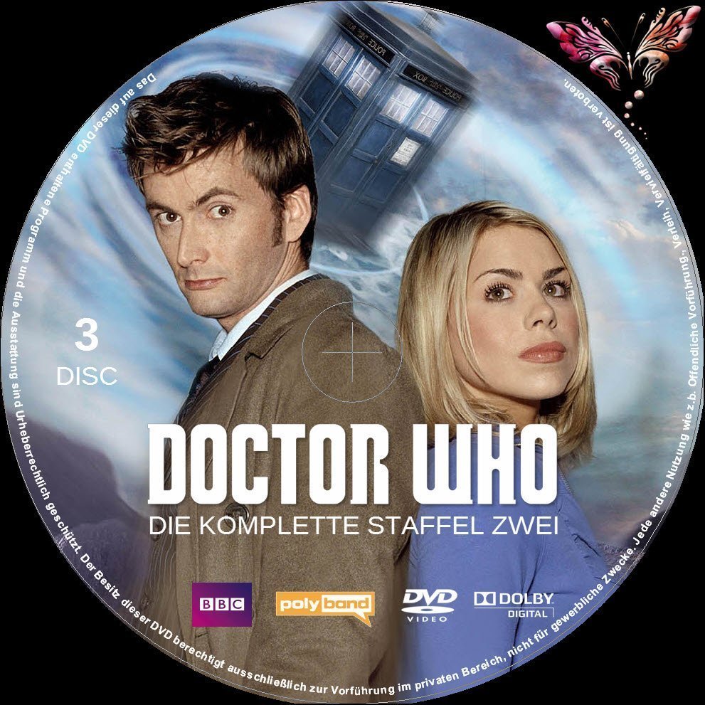 Doctor Who Staffel 2 2007 R2 German Cover labels 2 DVD Covers Cover Century Over 1.000.000
