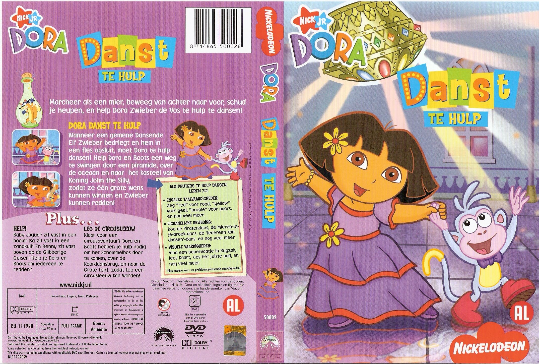 Dora The Explorer Danst Te Hulp DVD NL.