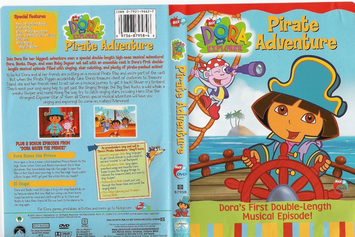 Dora The Explorer Pirate Adventure DVD US.