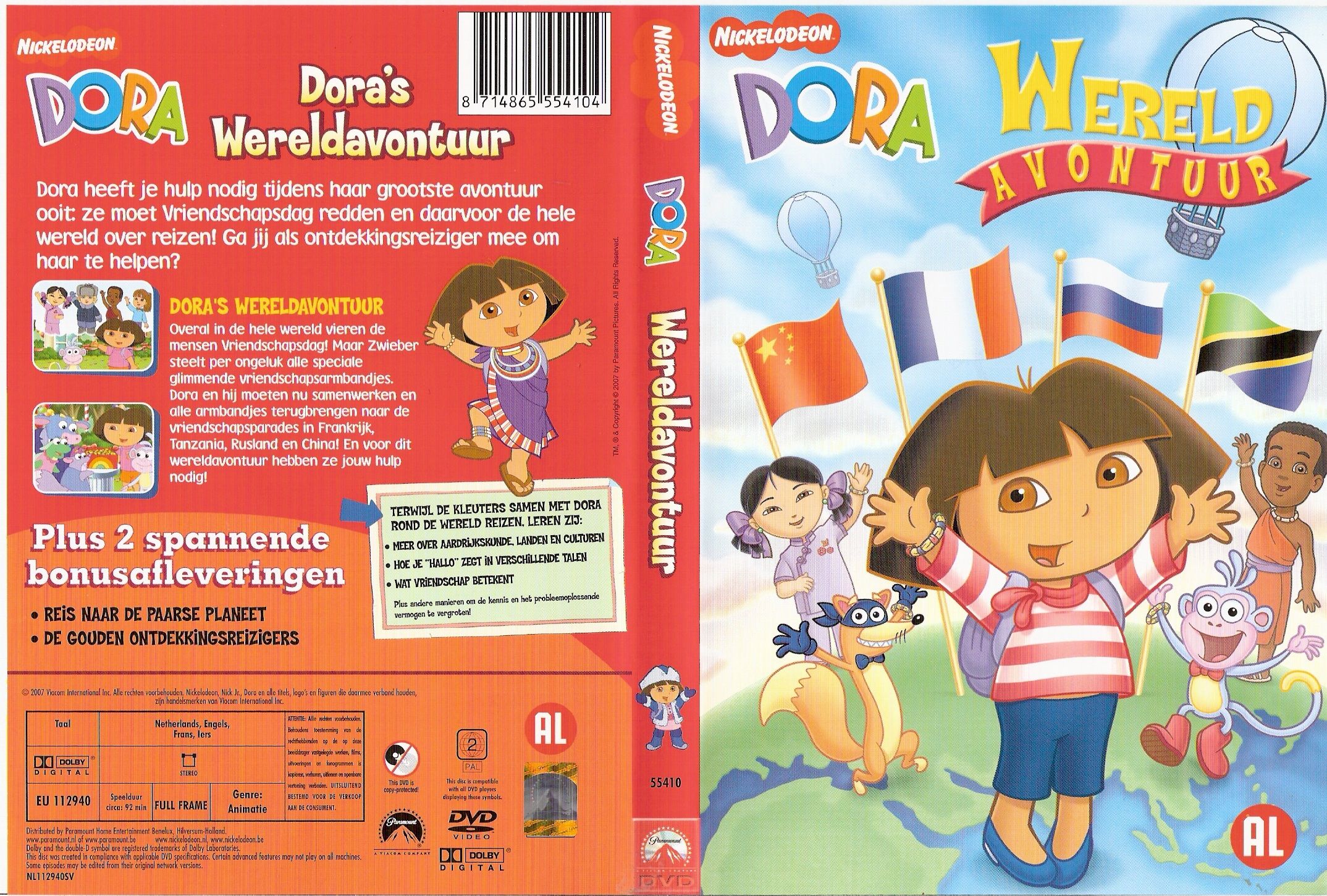 Dora The Explorer Wereld Avontuur DVD NL.